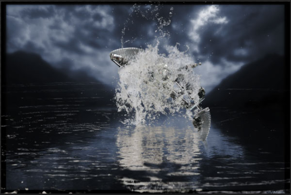 Как создать футуристического прыгающего кита  Photoshop