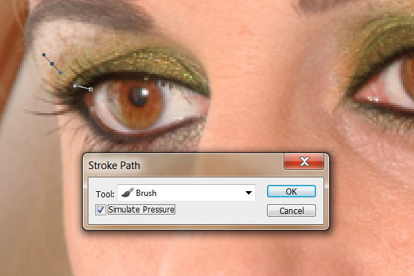 Имитация вечернего макияжа глаз в Photoshop
