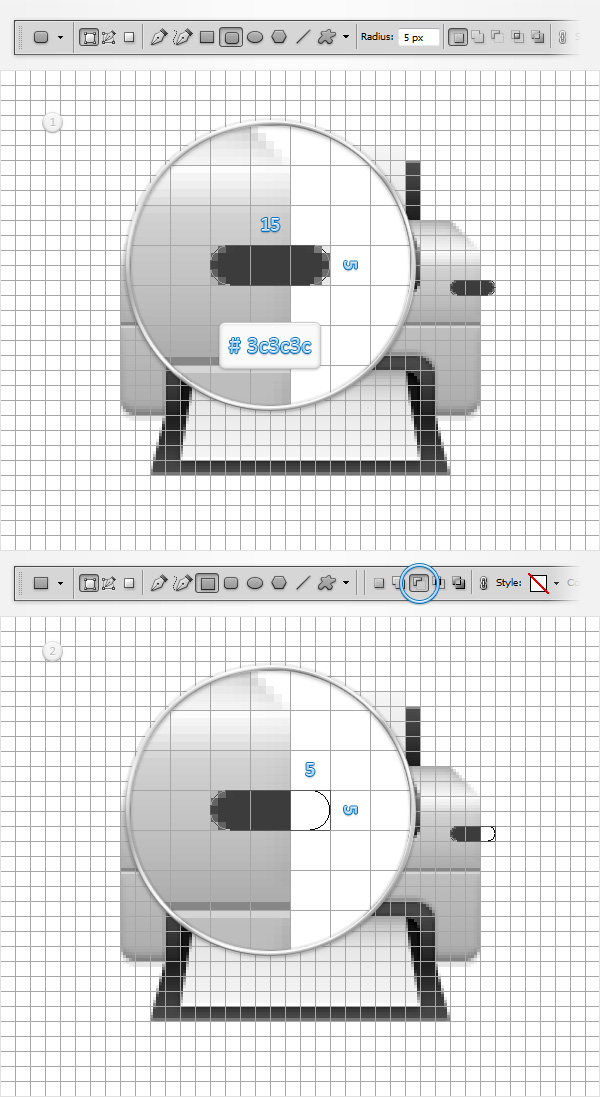 Создание значка принтера в Adobe Photoshop