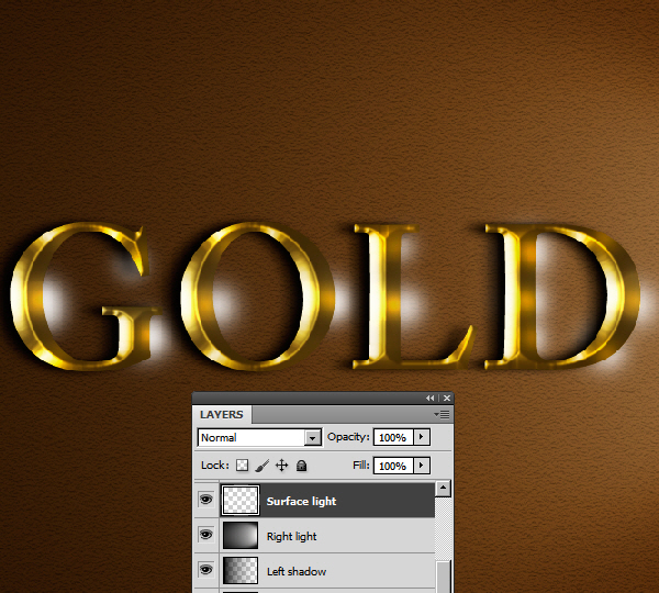 Создание простого и реалистичного золотого текстового эффекта в Photoshop