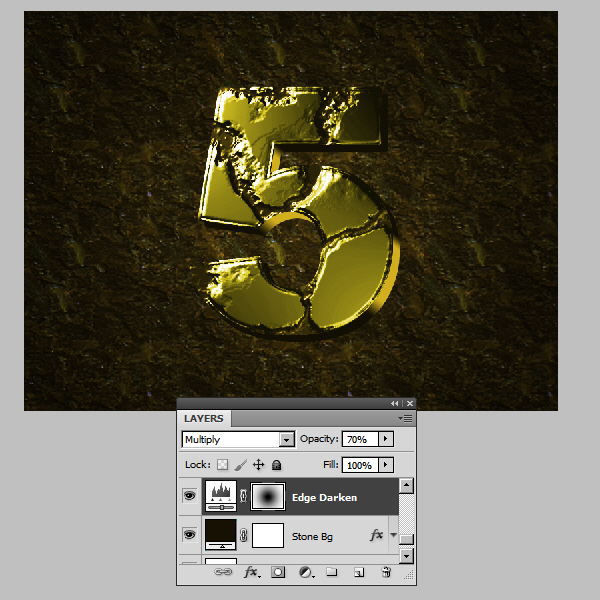 Создаем эффект разъеденного золота в Photoshop