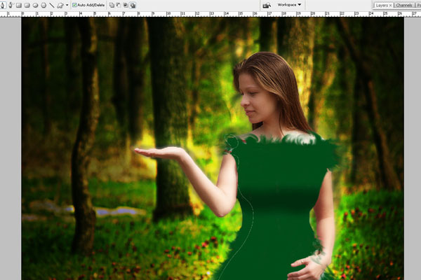 Создаем лесную фею, используя художественную обработку фотографии