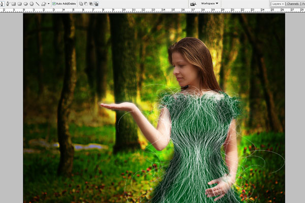 Создаем лесную фею, используя художественную обработку фотографии