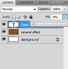 Как создать эффект карамели для текста в Photoshop