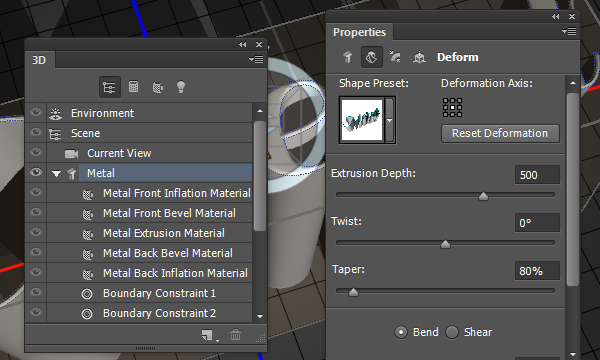 Создание гладкого металлического 3D эффекта для текста в Photoshop CS6