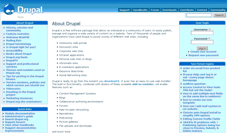 Пример сайта на Drupal