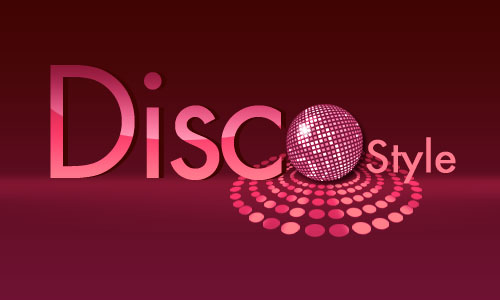 Логотип в стиле диско